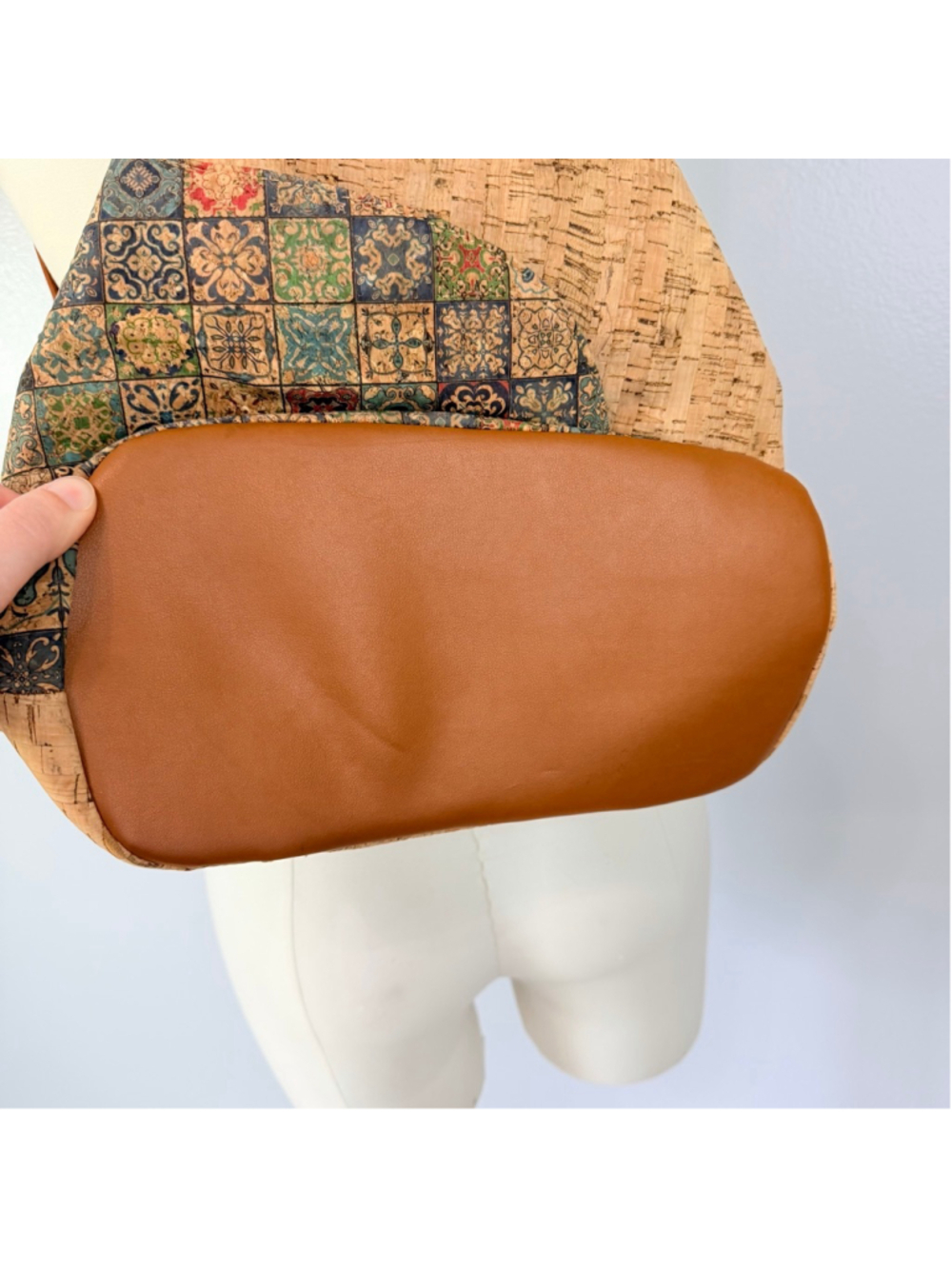 London Cork Backpack Mediterranean Style Tile Pattern - Picture 10 of 14